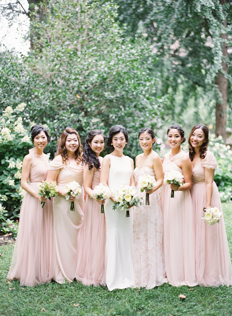 Fran with her bridesmaids by Maria Mack Photography contax 645