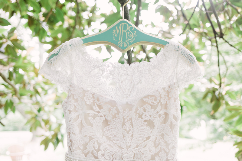 BHLDN lace dress at Grace Winery