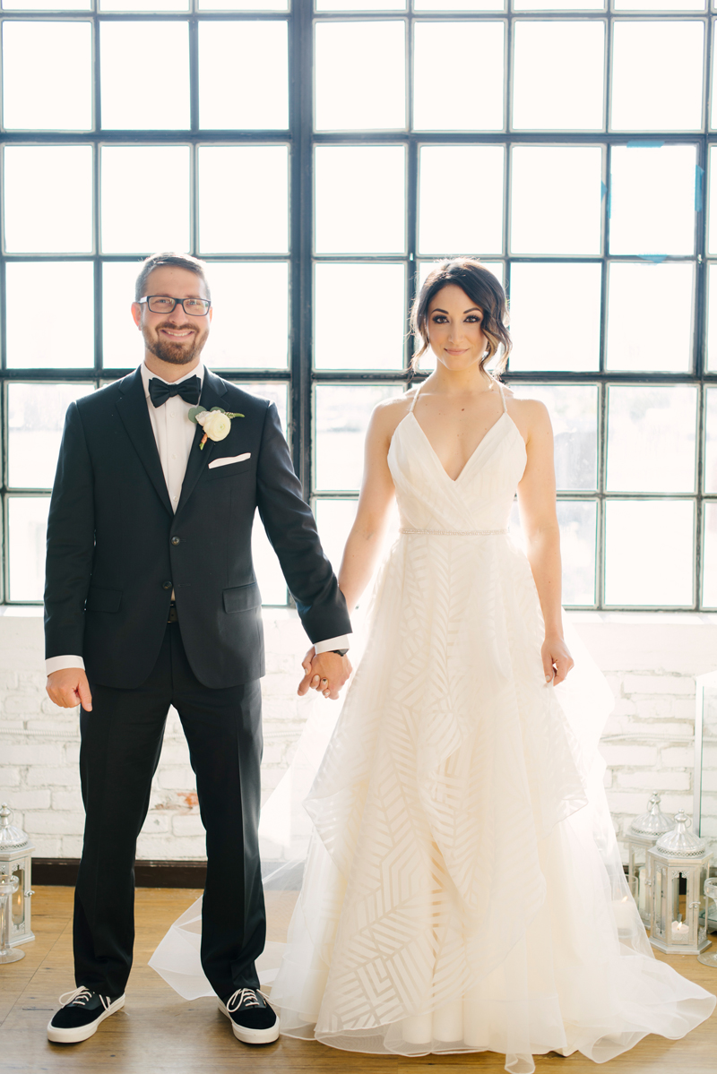 bride and groom at Skybox Events, Philadelphia PA