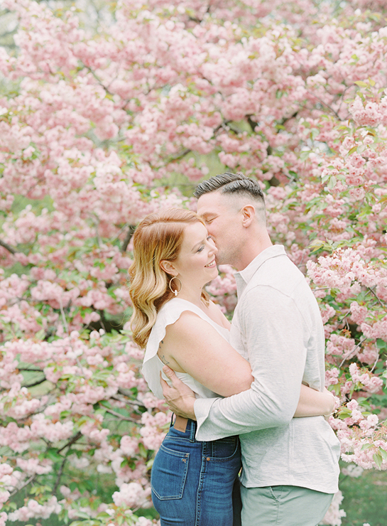 ShawnMarie + Brendan \ Fairmount Park Cherry Blossom Engagement Session