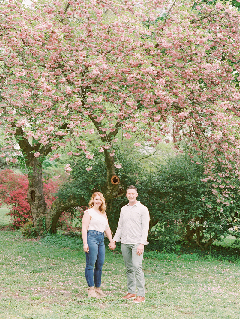 Cherry Blossom Engagement Session at Fairmount Park