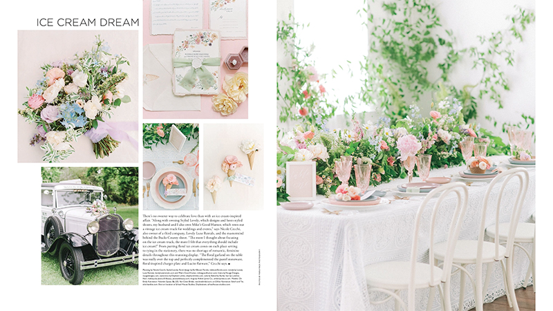 Maria Mack Photography published in Modern Luxury Weddings Magazine Philadelphia for Ice Cream Dream Editorial